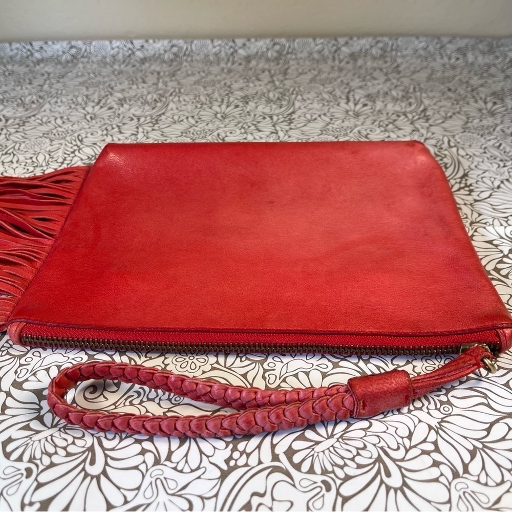 Jacquie Aiche Fringed Leather Clutch | Boho Luxury Statement Bag - Picture 6 of 12